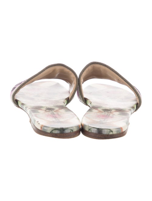 Christian Dior Canvas Printed Slides