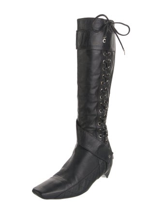 Christian Dior Leather Rain Boots