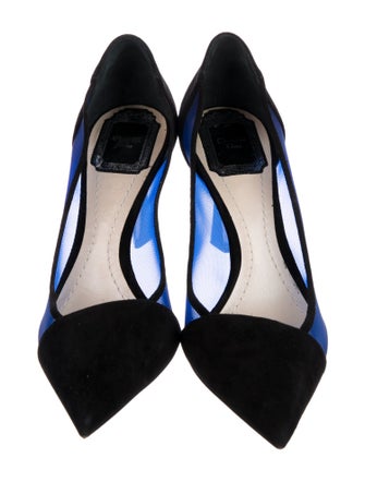 Christian Dior Suede Mesh Accents Pumps