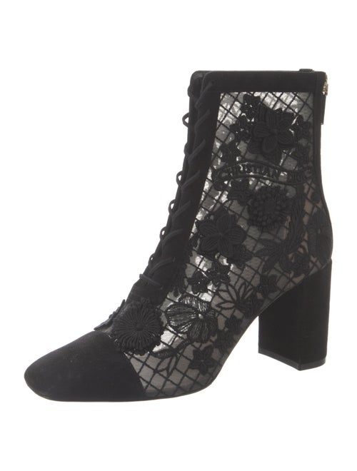 Christian Dior Lace Lace Pattern Lace-Up Boots