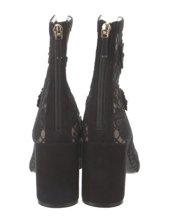 Christian Dior Lace Lace Pattern Lace-Up Boots