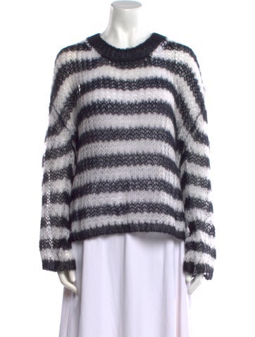 Christian Dior Knitwear Mohair Striped Sweater L