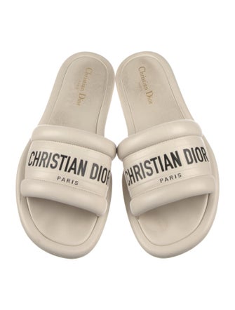 Christian Dior Leather Printed Slides