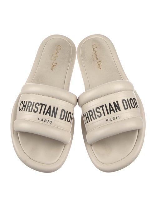 Christian Dior Leather Printed Slides