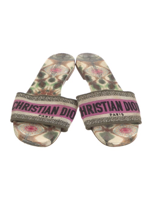 Christian Dior Canvas Printed Slides
