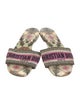 Christian Dior Canvas Printed Slides