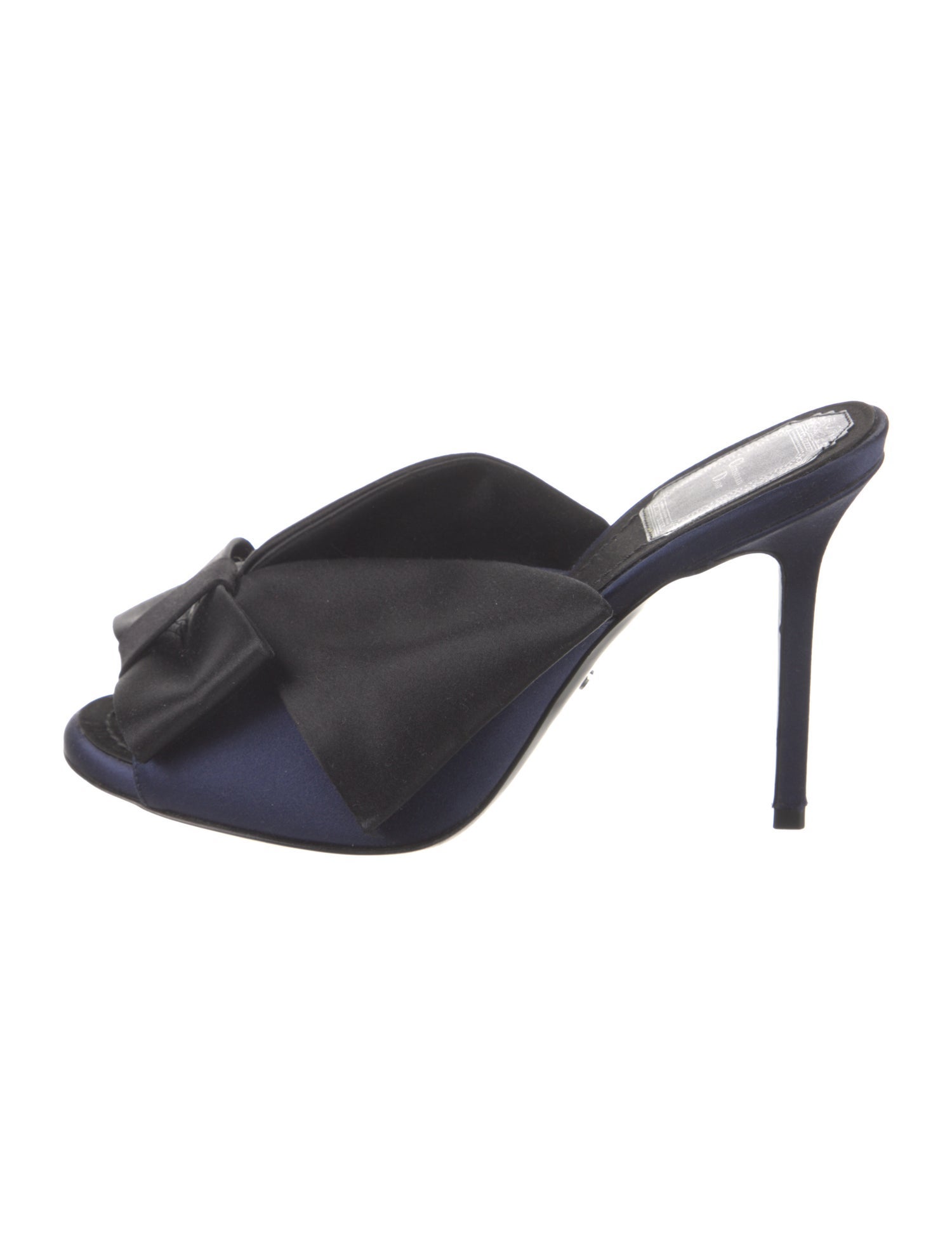 Christian Dior Satin Bow Accents Slides