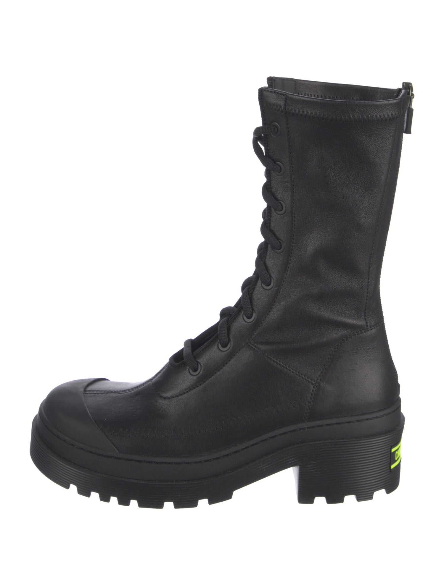 Christian Dior Leather Combat Boots