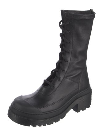 Christian Dior Leather Combat Boots