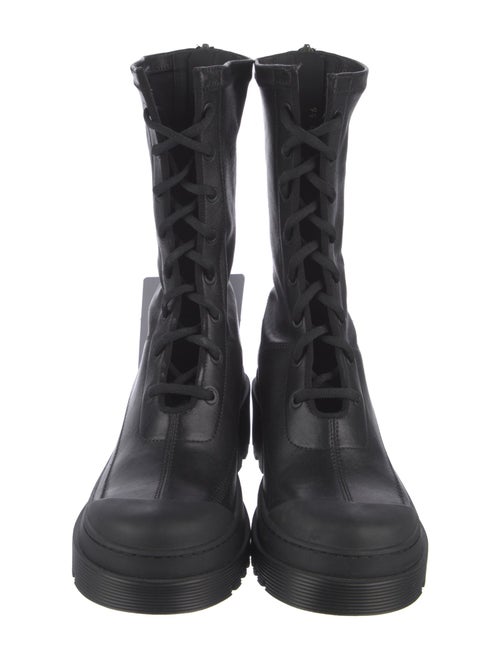 Christian Dior Leather Combat Boots