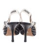 Christian Dior Printed Bow Accents Slingback Pumps