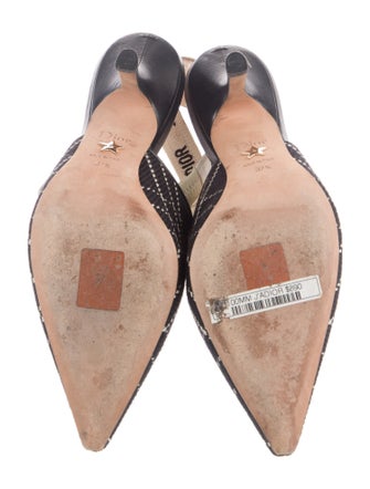 Christian Dior Printed Bow Accents Slingback Pumps