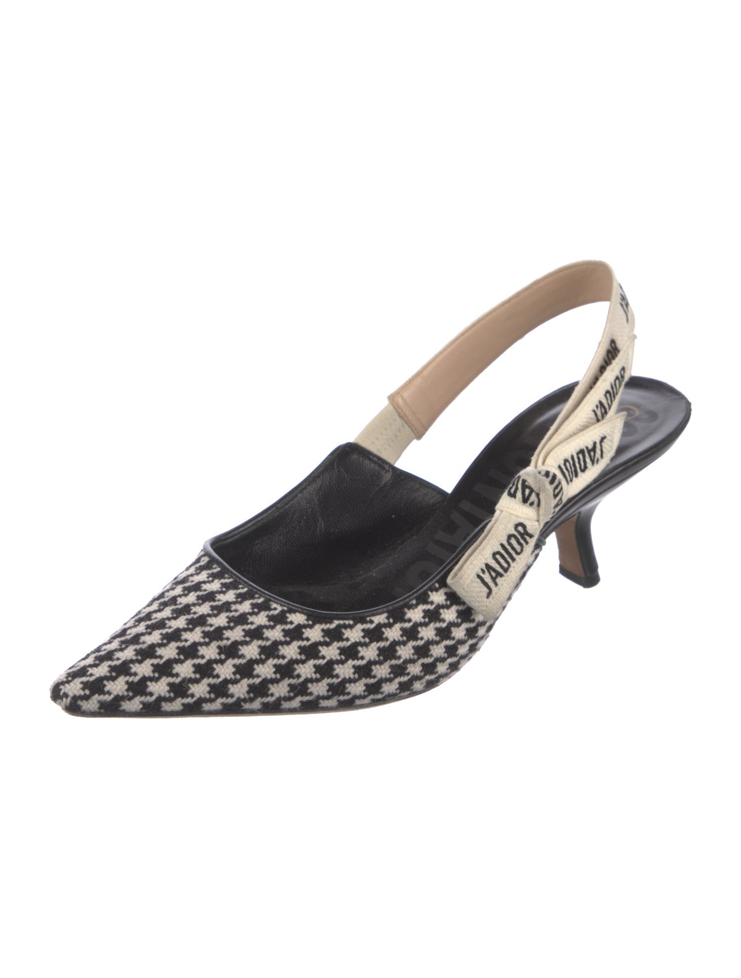 Christian Dior Canvas Printed Slingback Pumps