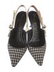 Christian Dior Canvas Printed Slingback Pumps