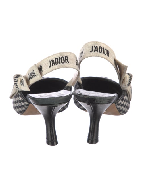 Christian Dior Canvas Printed Slingback Pumps