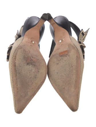 Christian Dior Canvas Printed Slingback Pumps