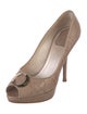 Christian Dior Cannage Pattern Leather Pumps