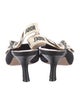 Christian Dior Canvas Graphic Print Slingback Pumps