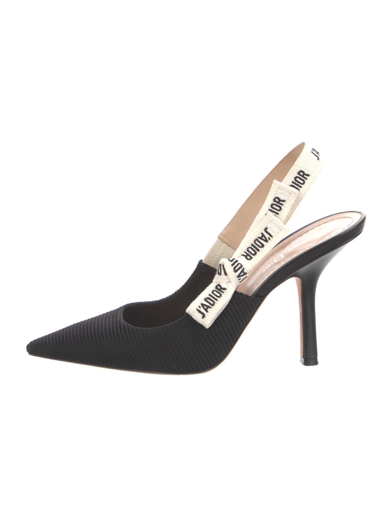 Christian Dior Canvas Graphic Print Slingback Pumps