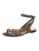 Christian Dior Ponyhair Animal Print Gladiator Sandals