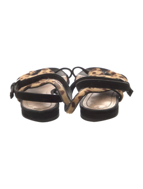 Christian Dior Ponyhair Animal Print Gladiator Sandals