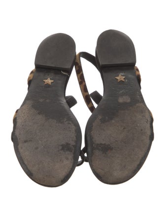 Christian Dior Ponyhair Animal Print Gladiator Sandals
