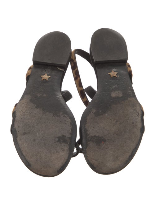 Christian Dior Ponyhair Animal Print Gladiator Sandals