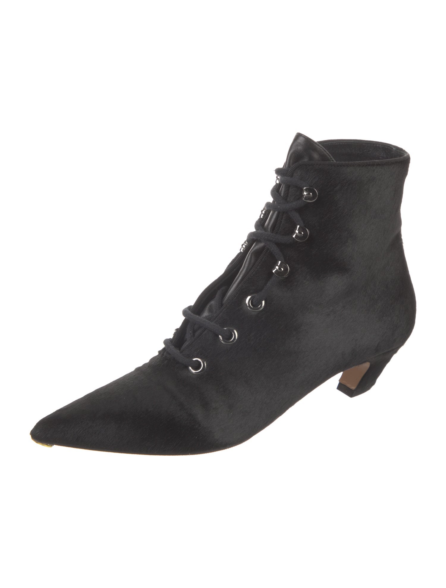 Christian Dior Ponyhair Lace-Up Boots