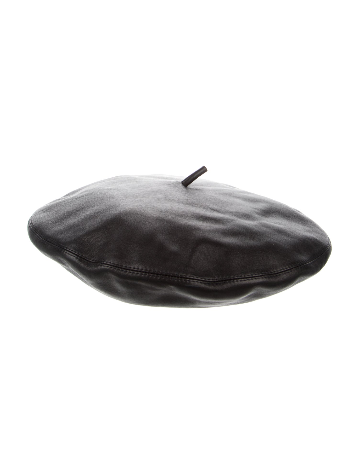 Christian Dior Satin lined leather Beret