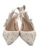 Christian Dior Canvas Printed Slingback Pumps