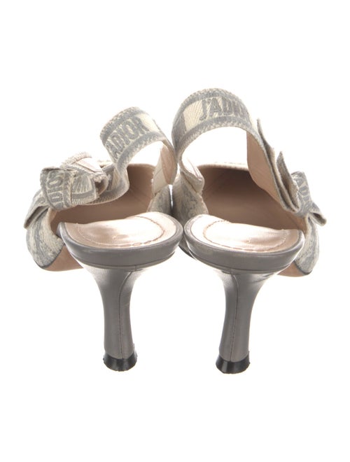 Christian Dior Canvas Printed Slingback Pumps