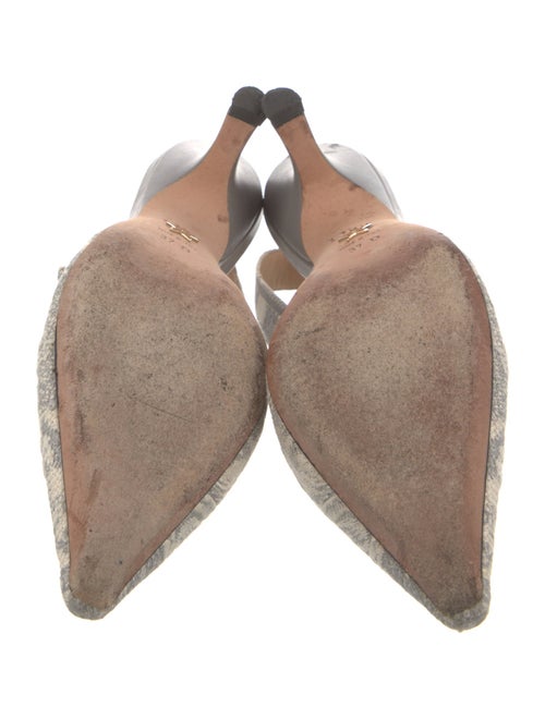 Christian Dior Canvas Printed Slingback Pumps