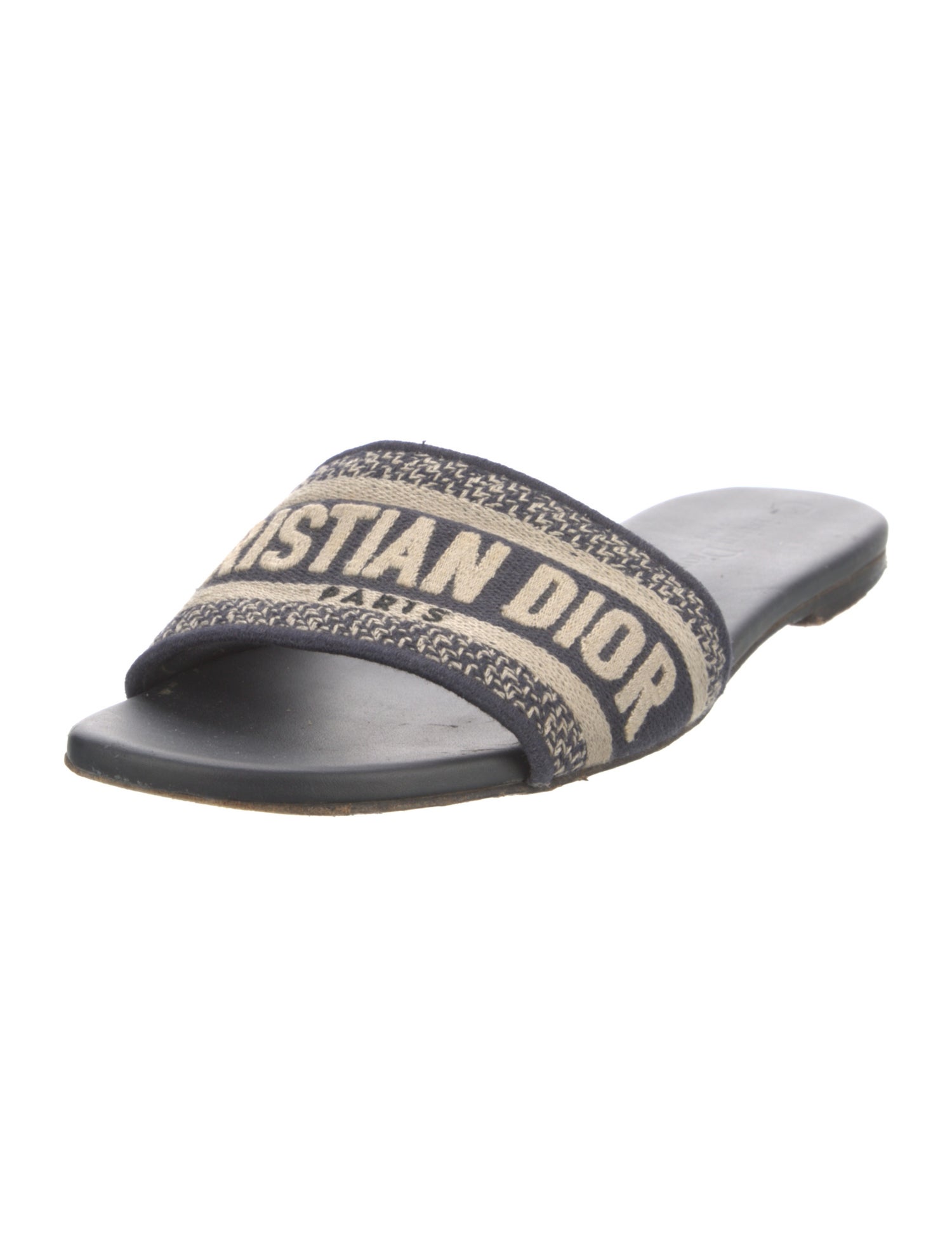 Christian Dior Canvas Printed Slides