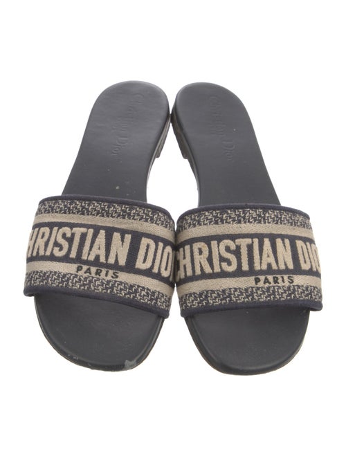Christian Dior Canvas Printed Slides