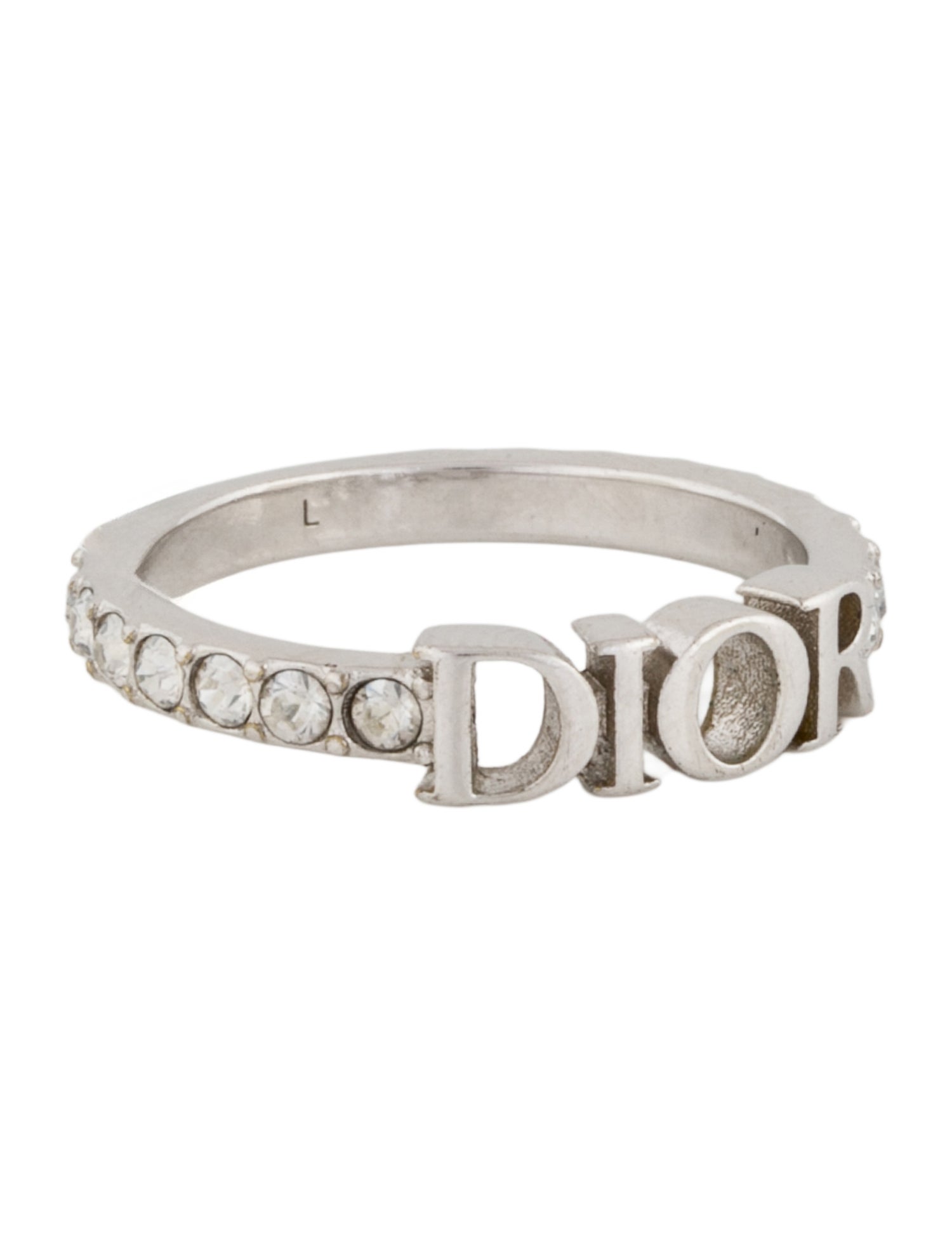 Christian Dior Crystal Dio(r)evolution Logo Band Ring