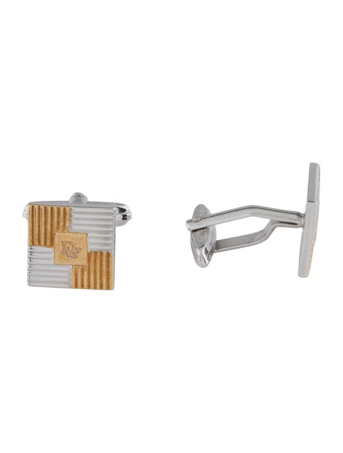 Christian Dior Two-Tone Cufflinks