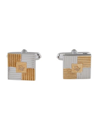 Christian Dior Two-Tone Cufflinks