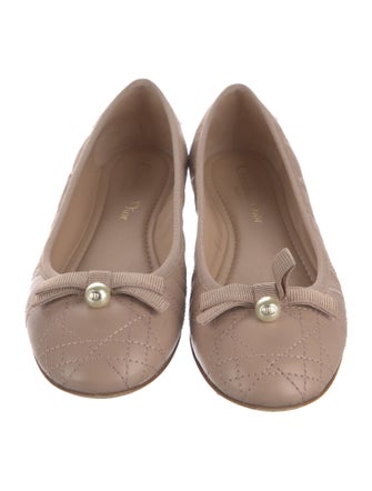 Christian Dior Cannage Pattern Leather Ballet Flats