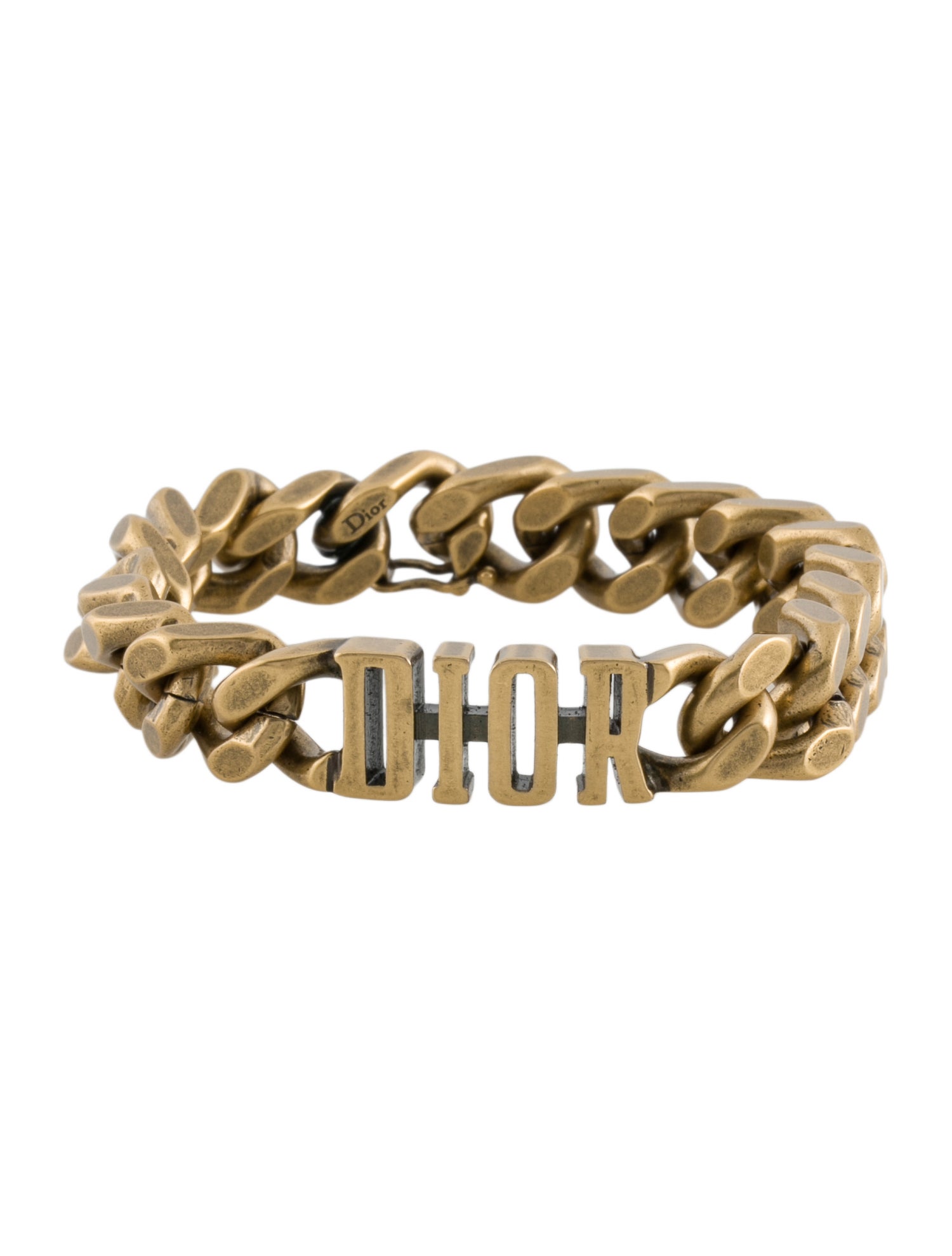 Christian Dior Logo Curb Link Bracelet