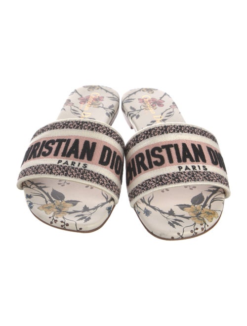 Christian Dior Canvas Printed Slides