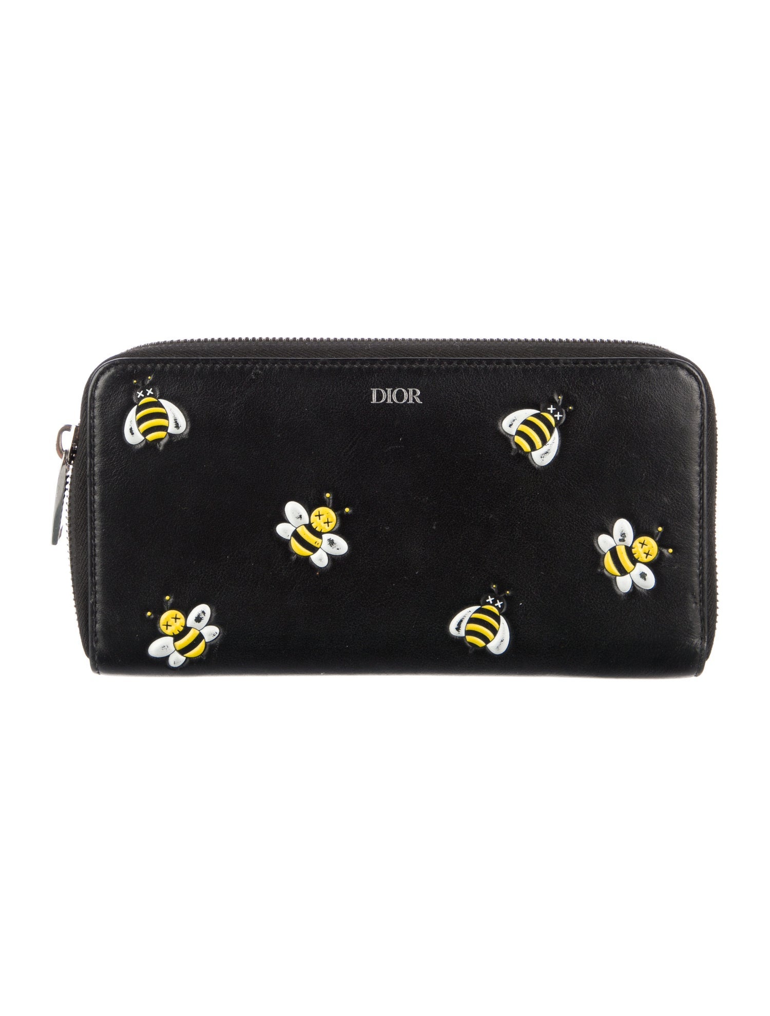 DIOR MEN 2018 Bees Zip Around Continental Continental Wallet