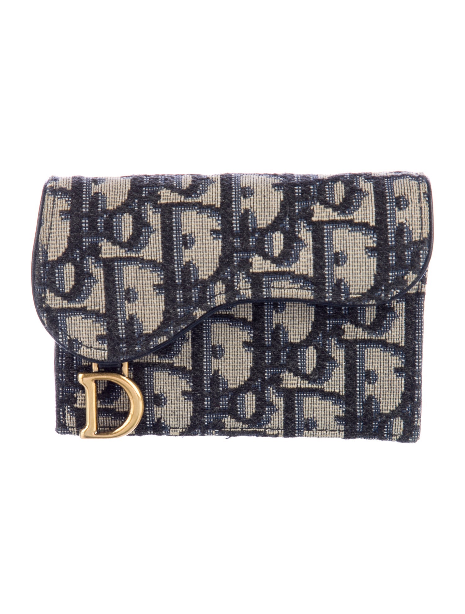 Christian Dior 2020 Oblique Jacquard Compact Wallet