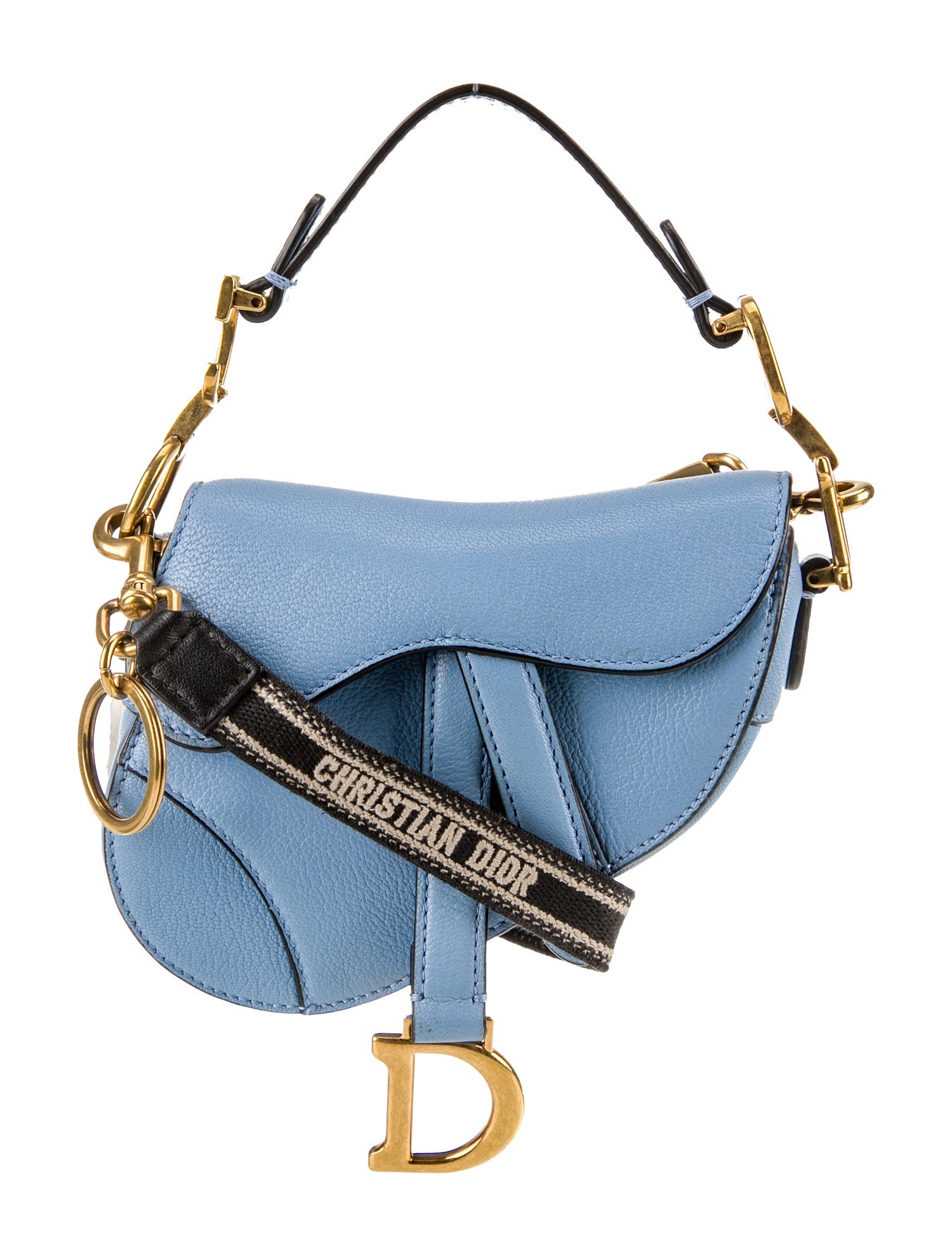 Christian Dior Vintage Crystal-Embellished Satin Mini Saddle