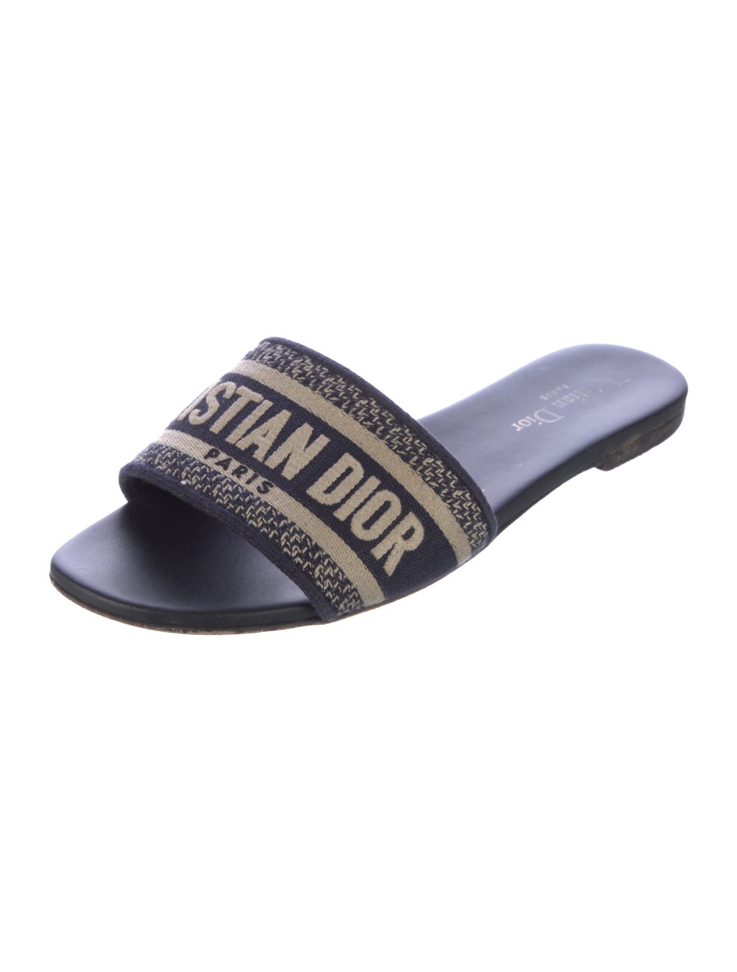 Christian Dior Canvas Printed Slides