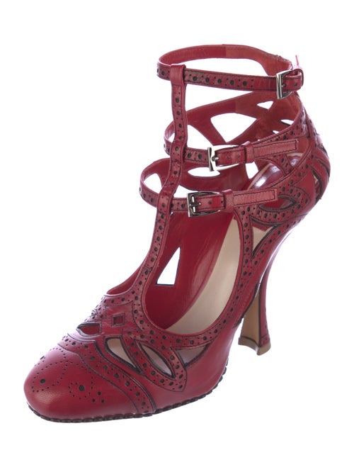 Christian Dior Leather T-Strap Pumps