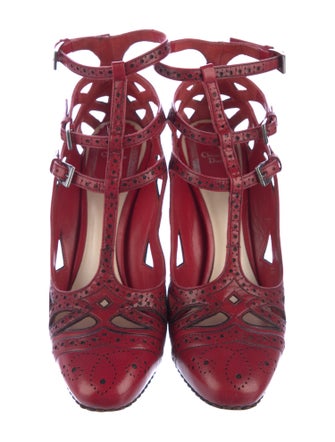 Christian Dior Leather T-Strap Pumps