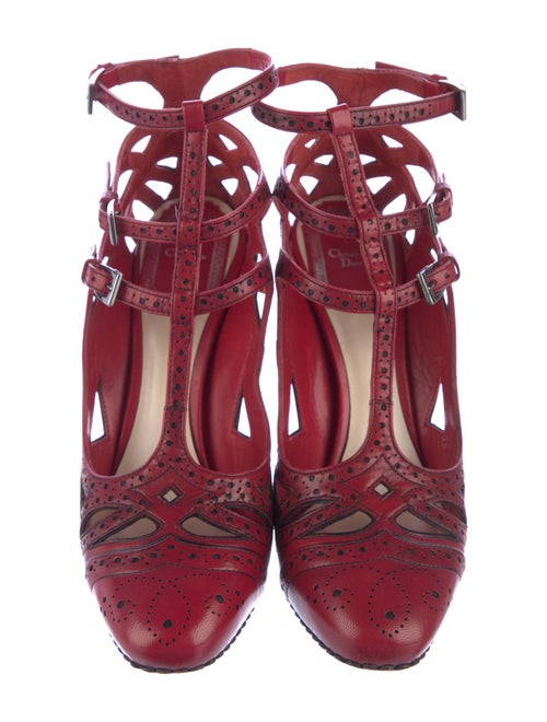 Christian Dior Leather T-Strap Pumps