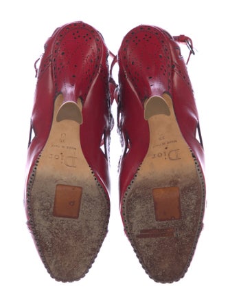 Christian Dior Leather T-Strap Pumps