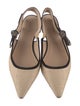 Christian Dior Raffia Printed Slingback Flats