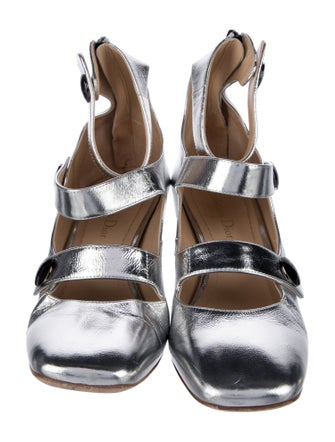 Christian Dior Mary Jane Low Heel Leather Pumps